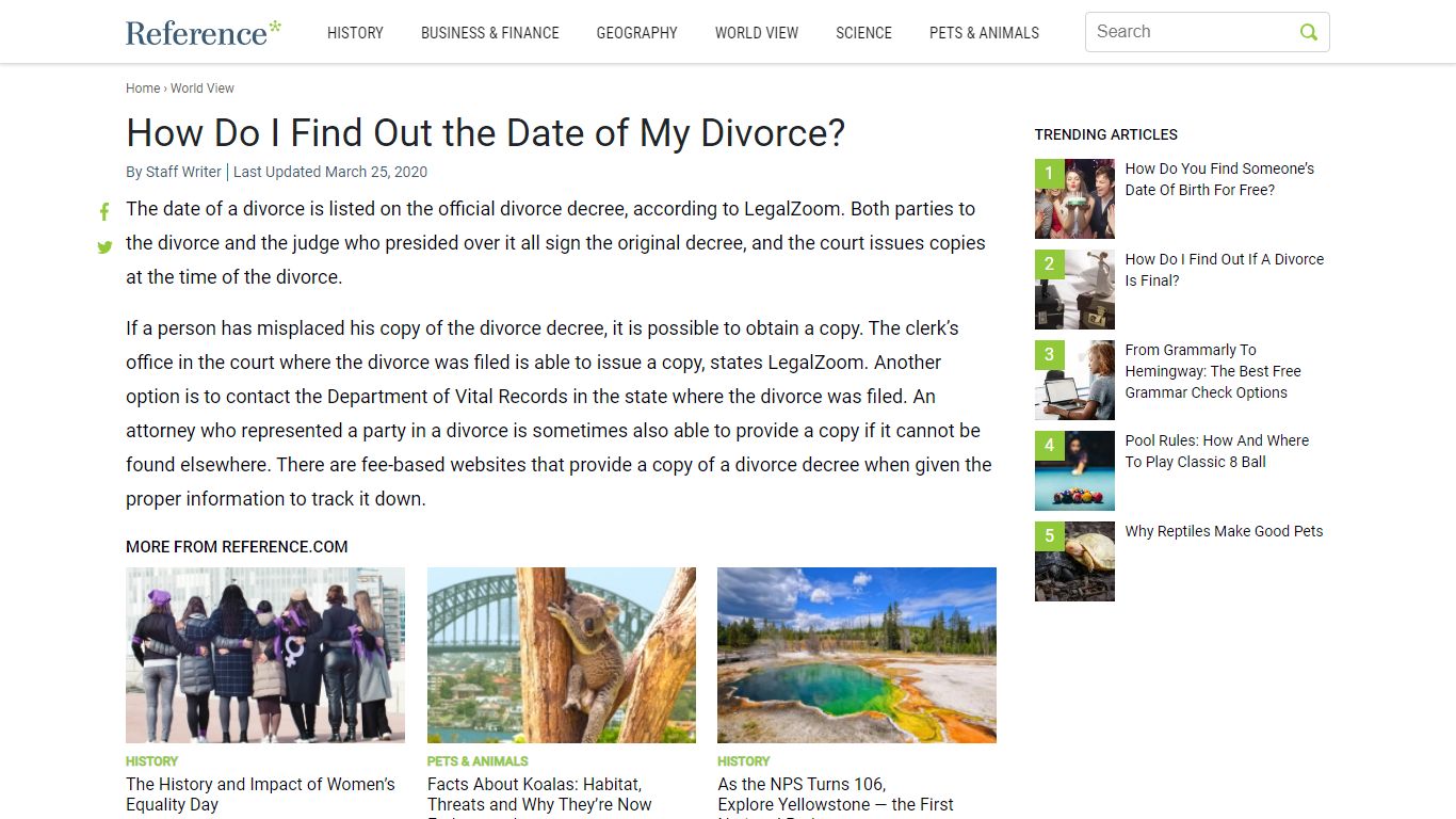 How Do I Find Out the Date of My Divorce? - Reference.com